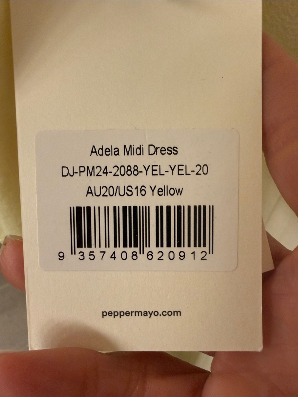 Peppermayo Pale Yellow Tie-Shoulder Midi Dress - Picture 7 of 7